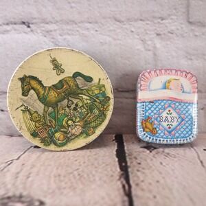 Dodo Designs And Potpourri Press Vintage Tins Set Of Two
